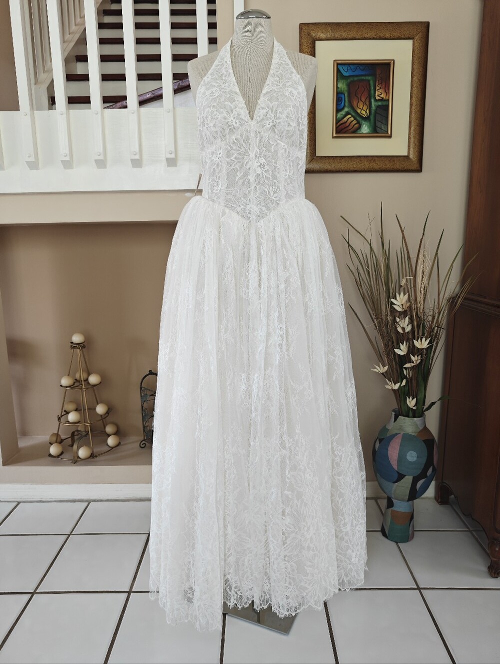 Willowby by Watters Prince Lace Halter Corset Basque-Waist Ball  Wedding Dress